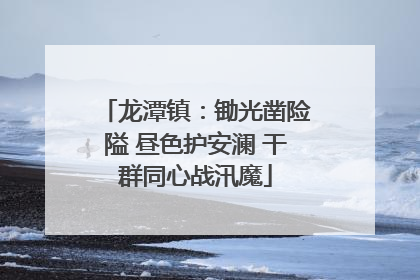 龙潭镇：锄光凿险隘 昼色护安澜 干群同心战汛魔