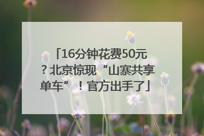 16分钟花费50元？北京惊现“山寨共享单车”！官方出手了