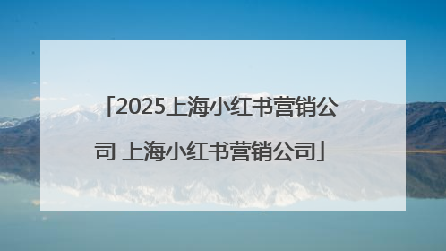 2025上海小红书营销公司 上海小红书营销公司