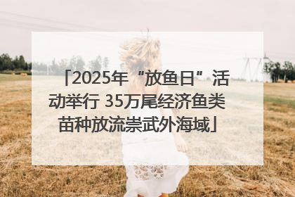 2025年“放鱼日”活动举行 35万尾经济鱼类苗种放流崇武外海域