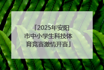 2025年安阳市中小学生科技体育竞赛激情开赛