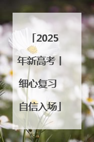 2025年新高考丨细心复习 自信入场