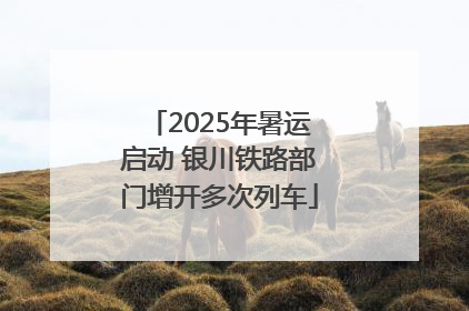 2025年暑运启动 银川铁路部门增开多次列车