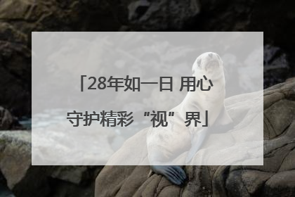 28年如一日 用心守护精彩“视”界