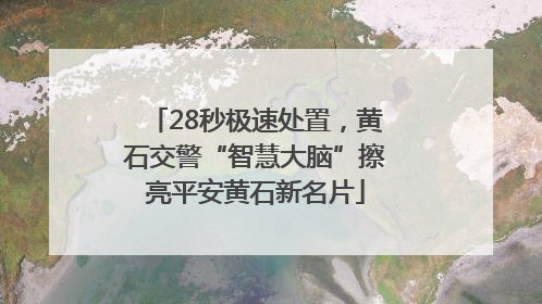 28秒极速处置，黄石交警“智慧大脑”擦亮平安黄石新名片