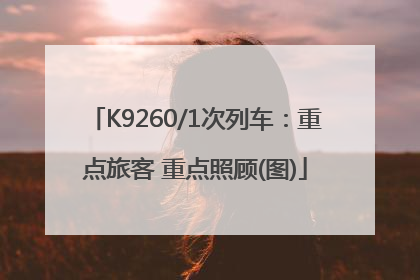 K9260/1次列车：重点旅客 重点照顾(图)